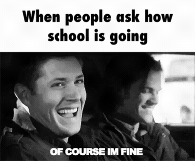 When People Ask How School Is Going GIF