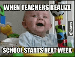 When Teachers Realizes It's Back To School GIF
