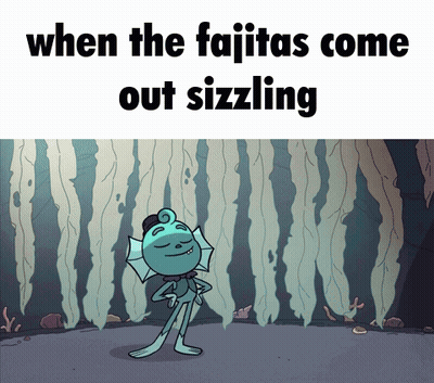 When The Fajitas Come Out Sizzling Cartoon GIF