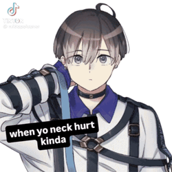 When Yo Neck Hurt Kinda Mikoto GIF