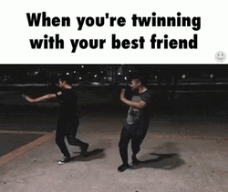 When You're Twinning With Your Bestfriend GIF