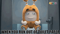 When You Run Out Of Toilet Paper GIF