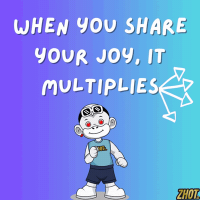 When You Share Your Joy It Multiplies Purple Background GIF
