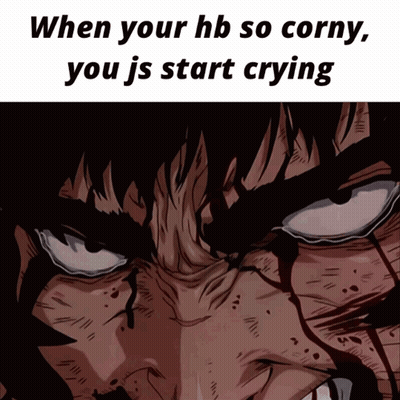 Cuando tu HB es tan cursi que empiezas a llorar con cara ensangrentada GIF