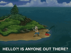 Where Is Everyone Old Man Alone In Island  GIF