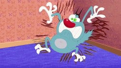 Whew Scared Oggy Comedy GIF