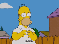 Whew Tired Homer Simpson GIF