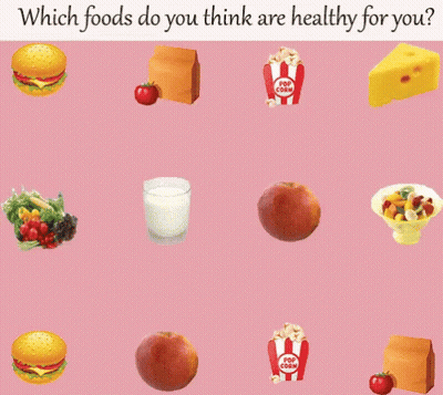 Which Foods Do You Think Are Healthy Pink Background