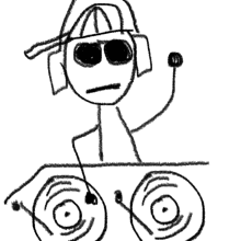Whimsical Stick Figure Rappers GIF