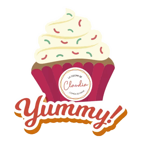 Whipped Cream Sprinkled Cupcake With Yummy Text Sticker