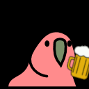 Whipping Head Colorful Party Parrot Beer GIF