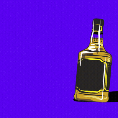 Whiskey Bottle With Give Me Bourbon And A Ballot GIF