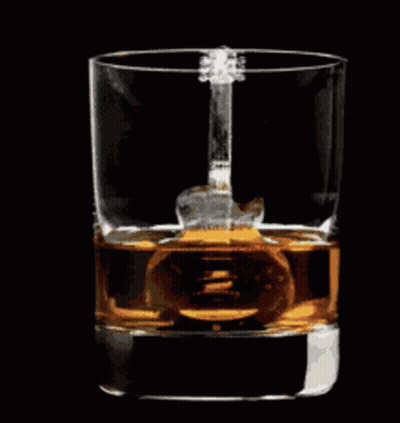 Whiskey Glass With Fork GIF