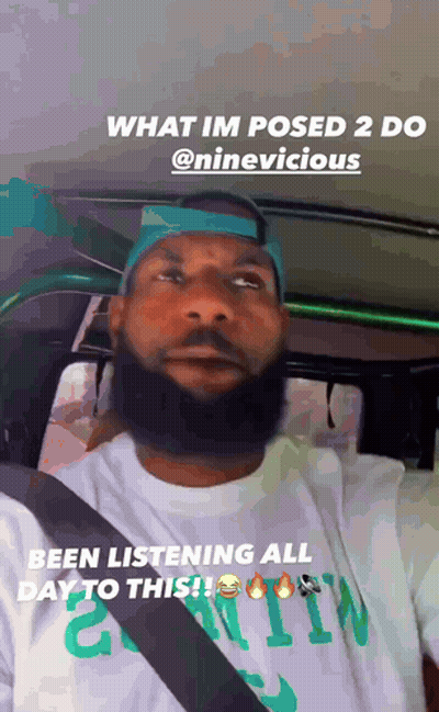 White Album Cover With Three Pictures Of A Man And Parental Advisory GIF