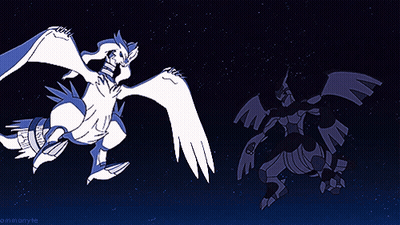 White And Black Dragon With Word Omniaryle GIF