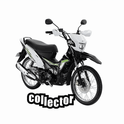 White And Black Motorcycle Collector GIF