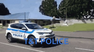 White And Blue Police Car T&T Police GIF