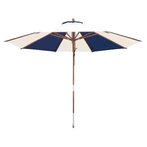 White And Blue Umbrella Sticker