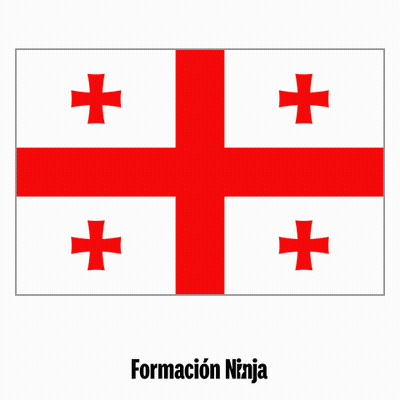 White And Red Flag With Formacion Ninja GIF