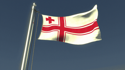 White And Red Flag With Red Cross GIF