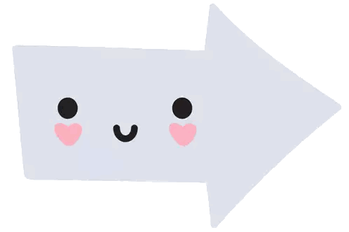 White Arrow With Pink Hearts Sticker