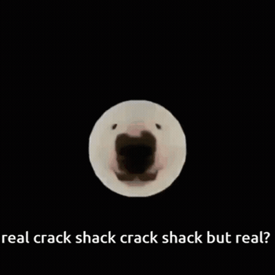 White Ball Saying Real Crack Shack Crack Shack But Real GIF