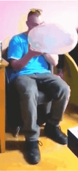 White Balloon Deflating GIF