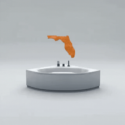White Bathtub With Metal Pieces Falling Out GIF