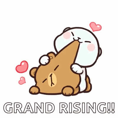 White Bear Hugging Brown Bear Grand Rising GIF