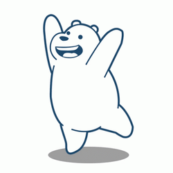 White Bear Jumping Up And Down GIF