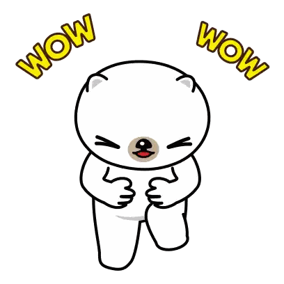 White Bear Wow Sticker