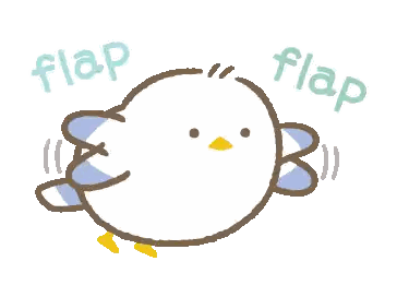 White Bird Flapping Wings Sticker
