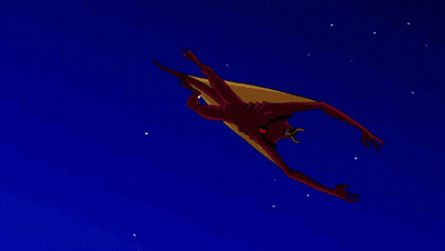 White Bird Silhouette On Red Background GIF