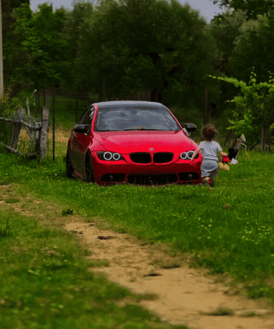 White BMW With License Plate 34Ysa 20 GIF