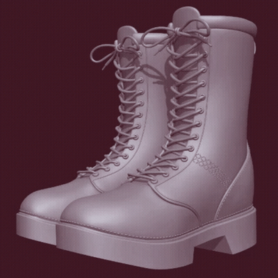 White Boots With Laces GIF