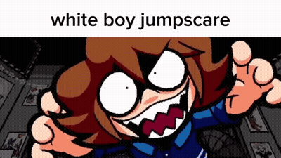 Susto de niño blanco caricatura GIF