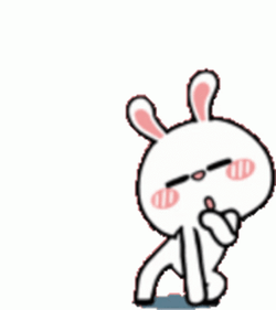 White Bunny Dancing Sticker GIF