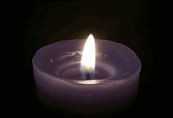 White Candle Burning GIF