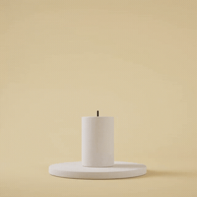 White Candle With Yellow Flame GIF