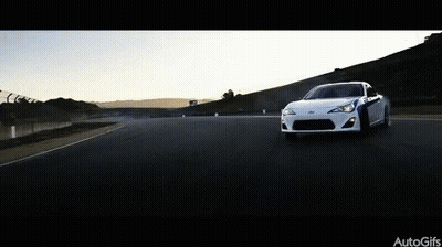 White Car Driving Autogifs GIF