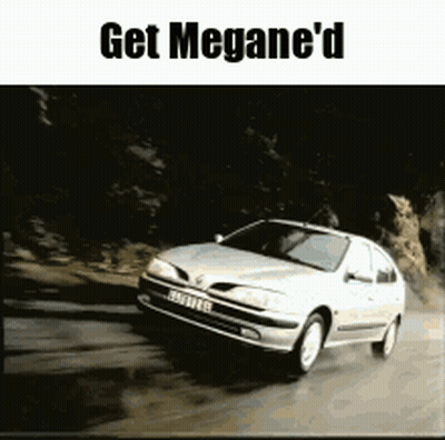 White Car Driving Get Megane 'D GIF