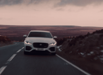 White Car Driving With License Plate Gzl Urp GIF