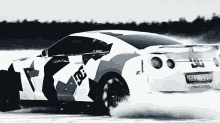 White Car In Snow Drifting GIF