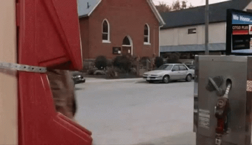 White Car Pumped At Gas Station GIF