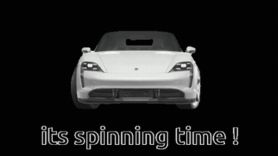 White Car Spinning Time GIF