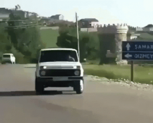 White Car Turn Around GIF