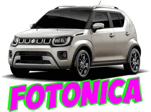 White Car With Fotonica Logo Sticker