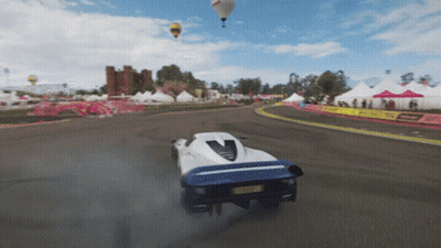 White Car With GDC License Plate GIF