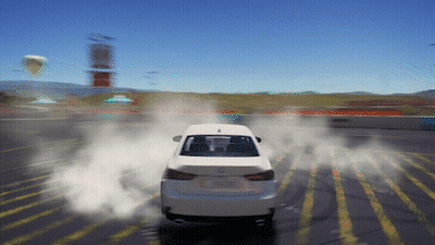 White Car With JCW License Plate GIF