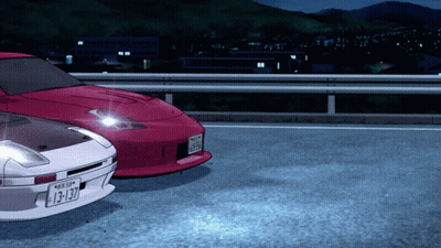 White Car With License Plate 13-17 GIF
